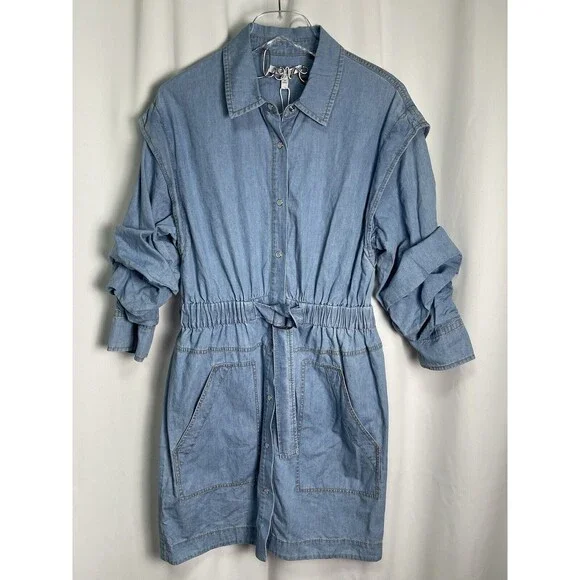 Derek Lam 10 Crosby Hadley Denim Shirtdress Sz 10 New